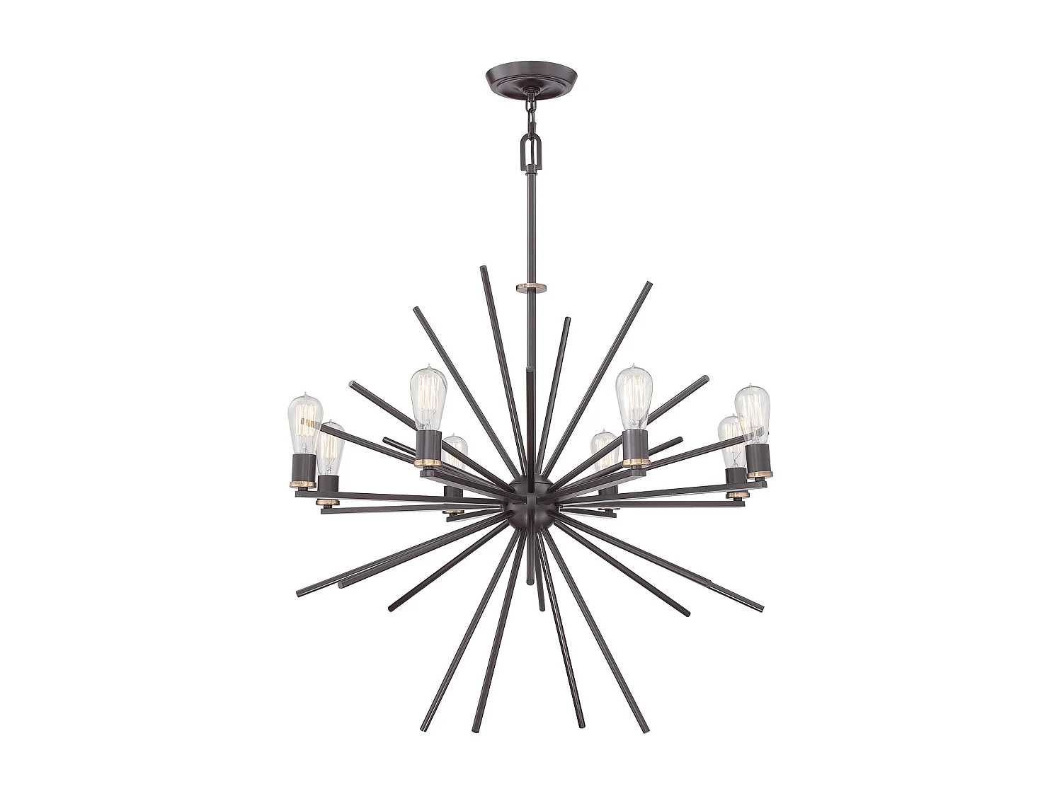 Elstead Carnegie - Lampada a sospensione a 8 luci con finitura bronzo occidentale, attacco E27