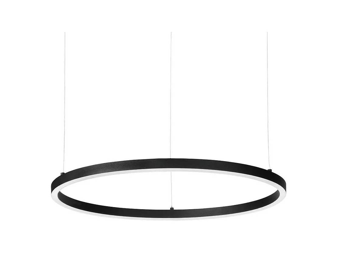 Ideal Lux ORACLE SLIM Plafonnier LED rond intégré à intensité variable de 90 cm, 4 000 K, noir