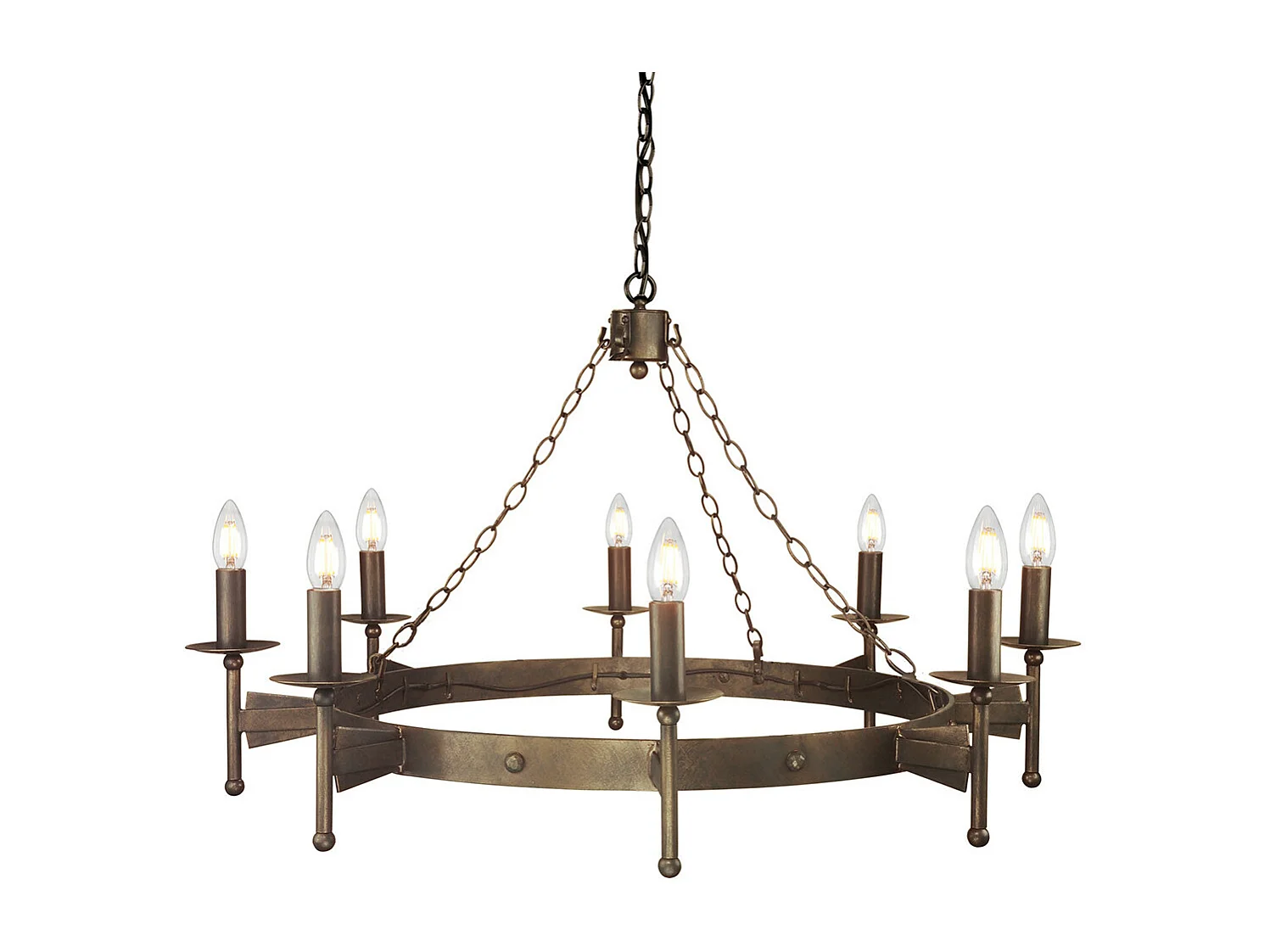 Elstead Cromwell - Lampadario a 8 luci con finitura bronzo antico, attacco E14