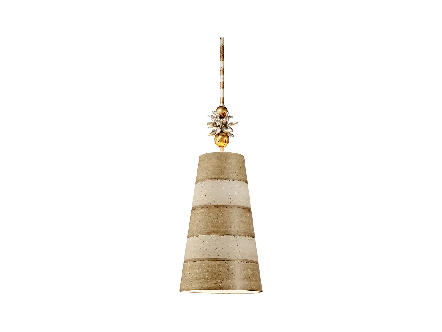 Elstead Anemone - 1 licht Dome Deckenanhänger Taupe, Creme, E27