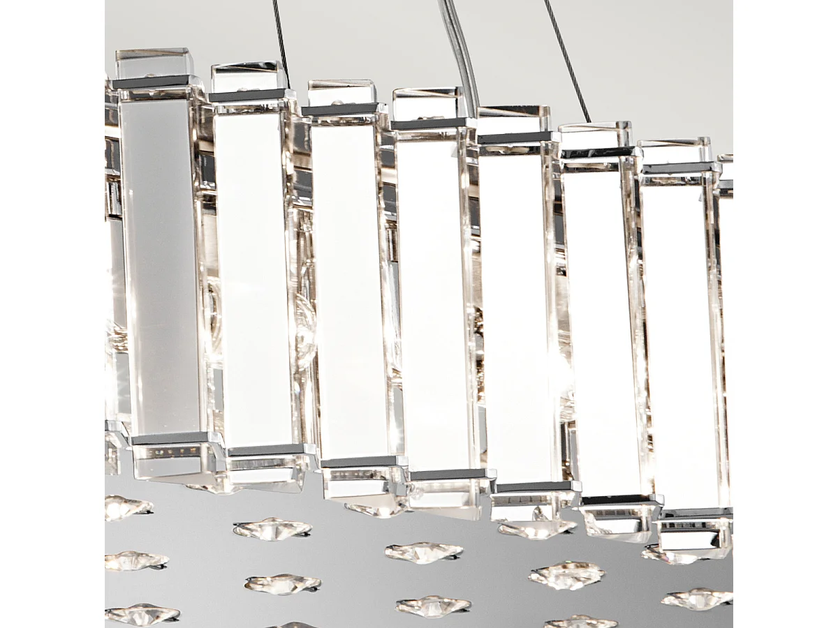 Elstead Crystal Skye - Lampada a sospensione in cristallo con 12 luci a isola, cromata