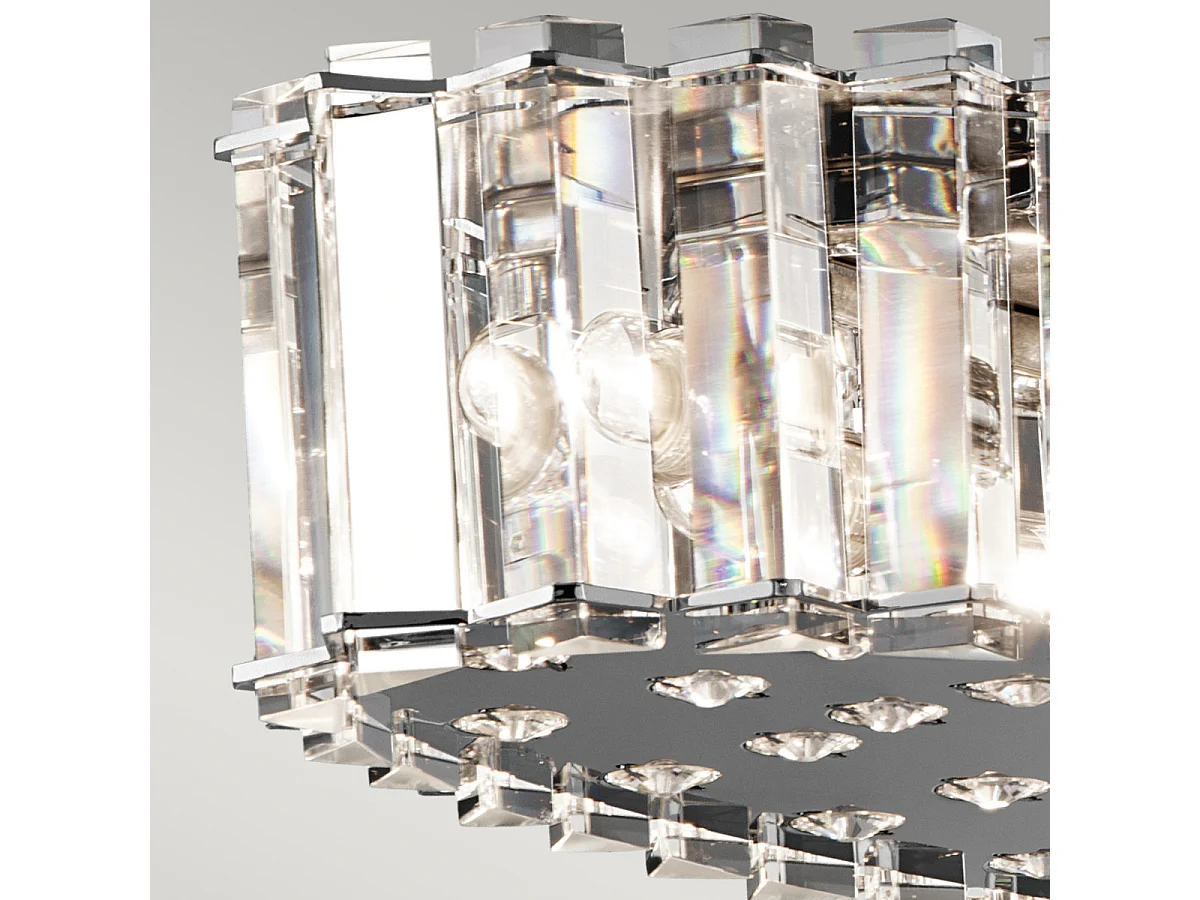 Elstead Crystal Skye - Lampada a sospensione in cristallo con 12 luci a isola, cromata