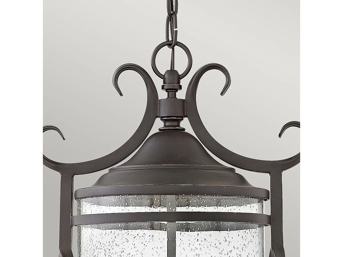 Casa Hinkley Outdoor 3 Lichterkette Laterne Olde Schwarz IP44