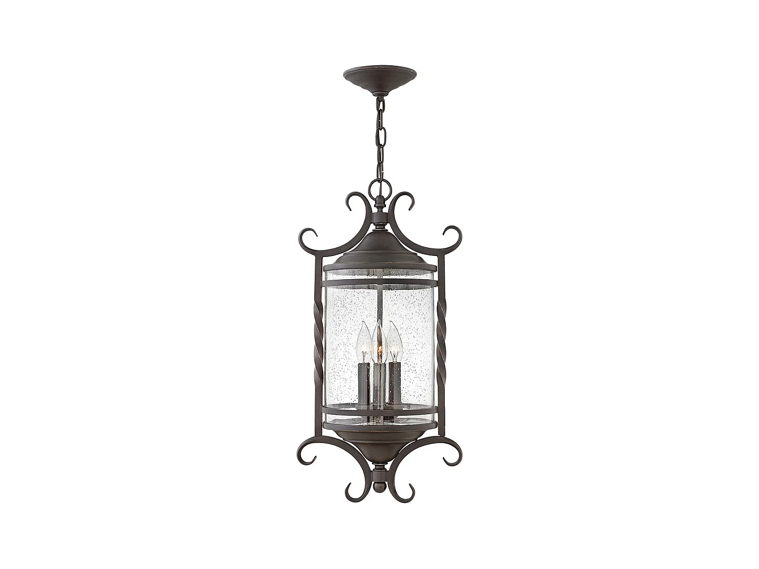 Casa Hinkley Outdoor 3 Lichterkette Laterne Olde Schwarz IP44