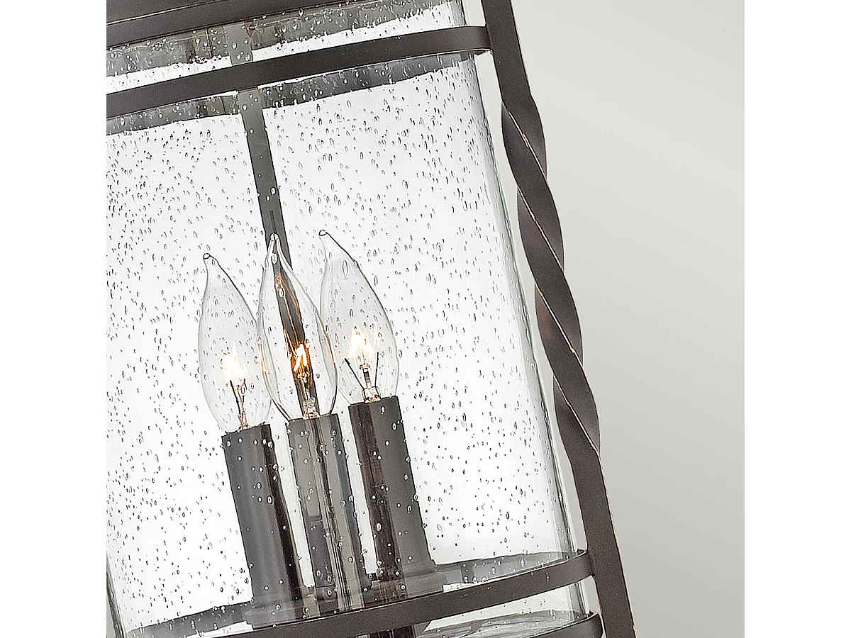 Casa Hinkley Outdoor 3 Lichterkette Laterne Olde Schwarz IP44