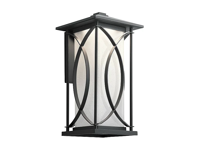 Ashbern Kichler Outdoor 1 Luce Lanterna da Parete Nero Testurizzato IP44
