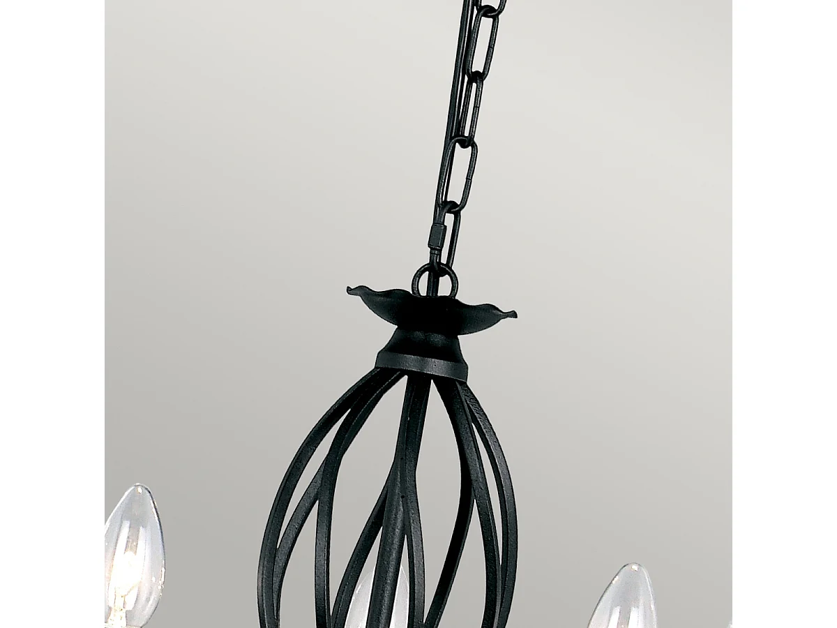 Elstead Artisan - 5 licht Kronleuchter Black Finish, E14