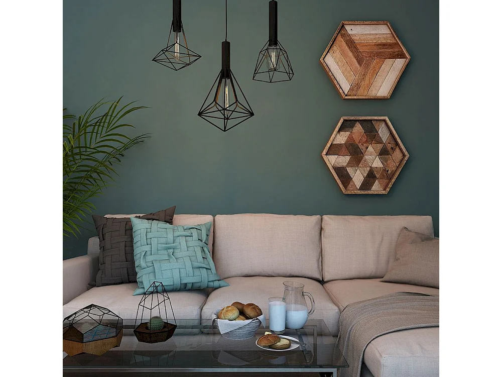 Spider Cage Cluster Decken-Pendelleuchte Schwarz, 3-flammig, E27