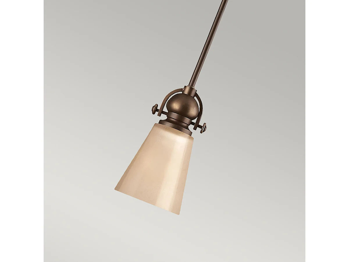 Elstead Mayflower - 1 licht Dome Decke Mini Anhänger Olde Bronze, E27