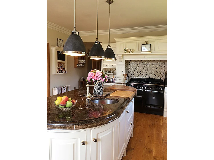 Elstead Amelia - 1 licht Medium Dome Deckenanhänger im Alter von Zink, E27