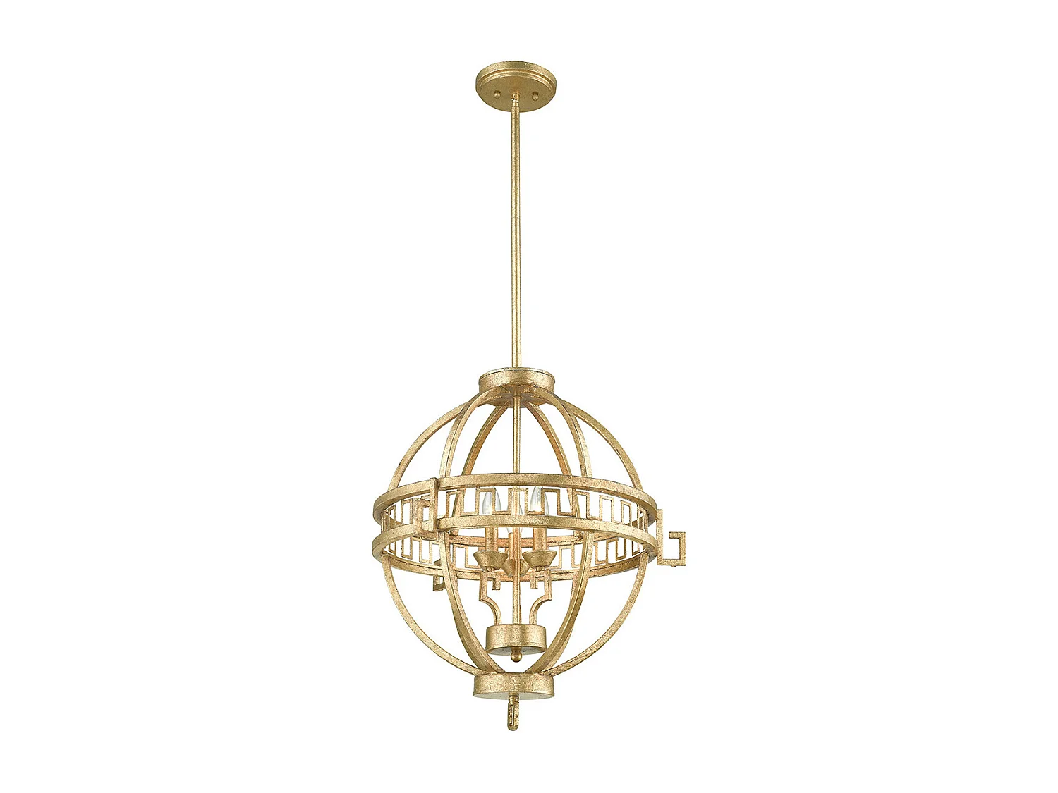 Elstead Lemuria - 3 licht Globe Sphärische Deckenanhänger Gold, E14