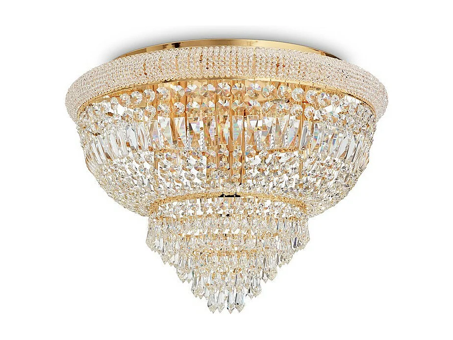 Ideal Lux DUBAI Plafonnier Intérieur 24 Lumières Encastré Or, E14