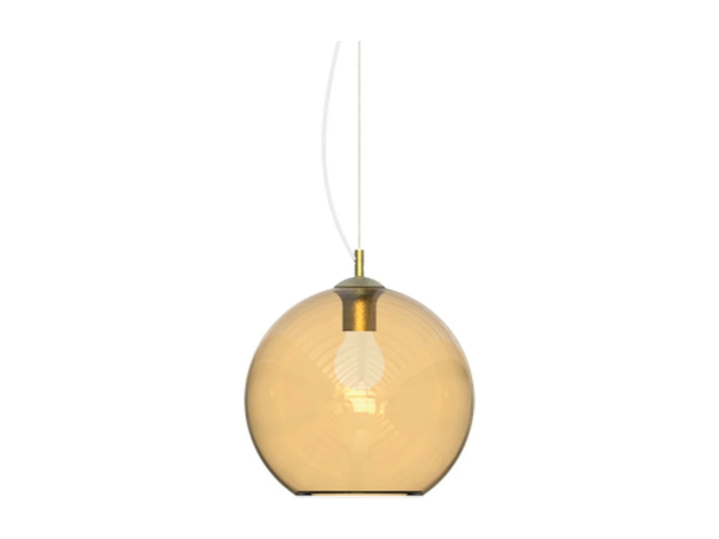 Ideal Lux NEMO Plafonnier suspendu en forme de dôme de 40 cm en ambre