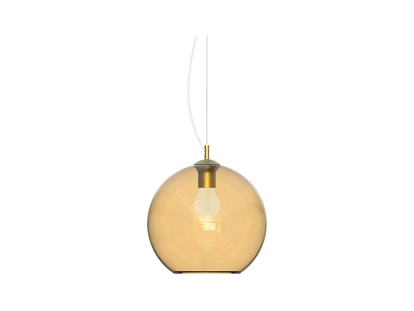 Ideal Lux NEMO 40 cm große kuppelförmige Pendel-Deckenleuchte, Bernstein