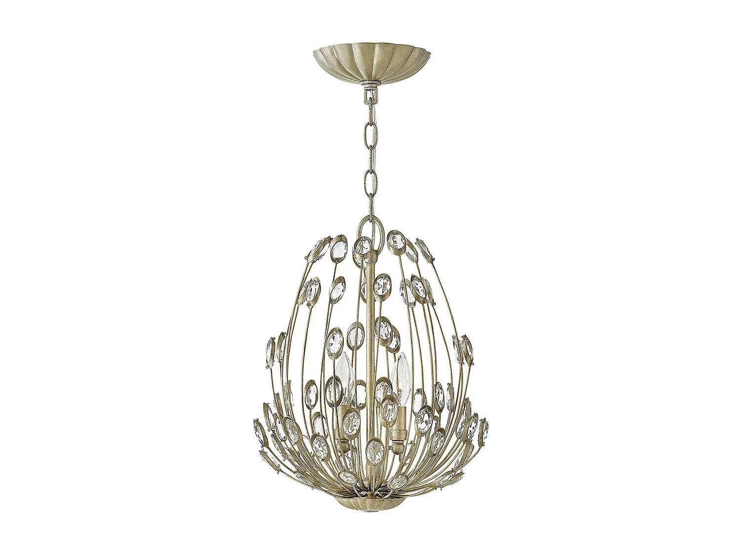 Elstead Tulah - 3 Lichtdeckenanhänger Silber, E14