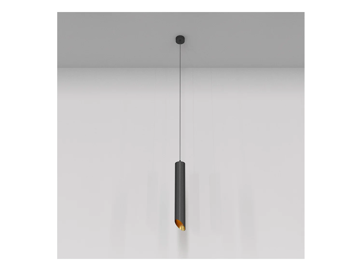 Maytoni Lipari Plafoniera a sospensione sottile nera, oro, 40 cm, GU10