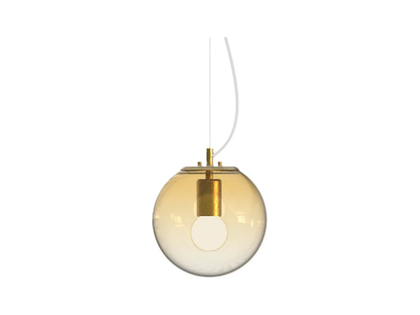 Ideal Lux MAPA CLEAR 20cm Globe Pendel-Deckenleuchte Bernstein