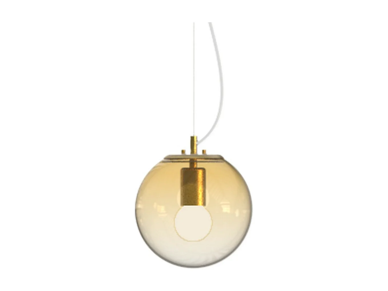 Ideal Lux MAPA CLEAR 20cm Globe Pendel-Deckenleuchte Bernstein