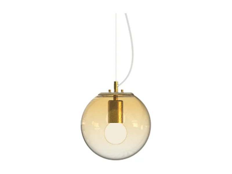 Ideal Lux MAPA CLEAR Plafonnier suspendu en forme de globe de 20 cm en ambre