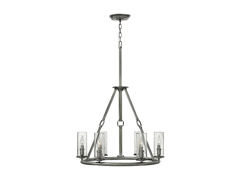 Elstead Dakota - Lampadario a 6 luci multibraccio finitura nichel antico, attacco E14