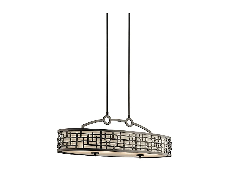 Elstead - Lampadario a 4 luci con barra a isola Lampadario in bronzo antico, E27