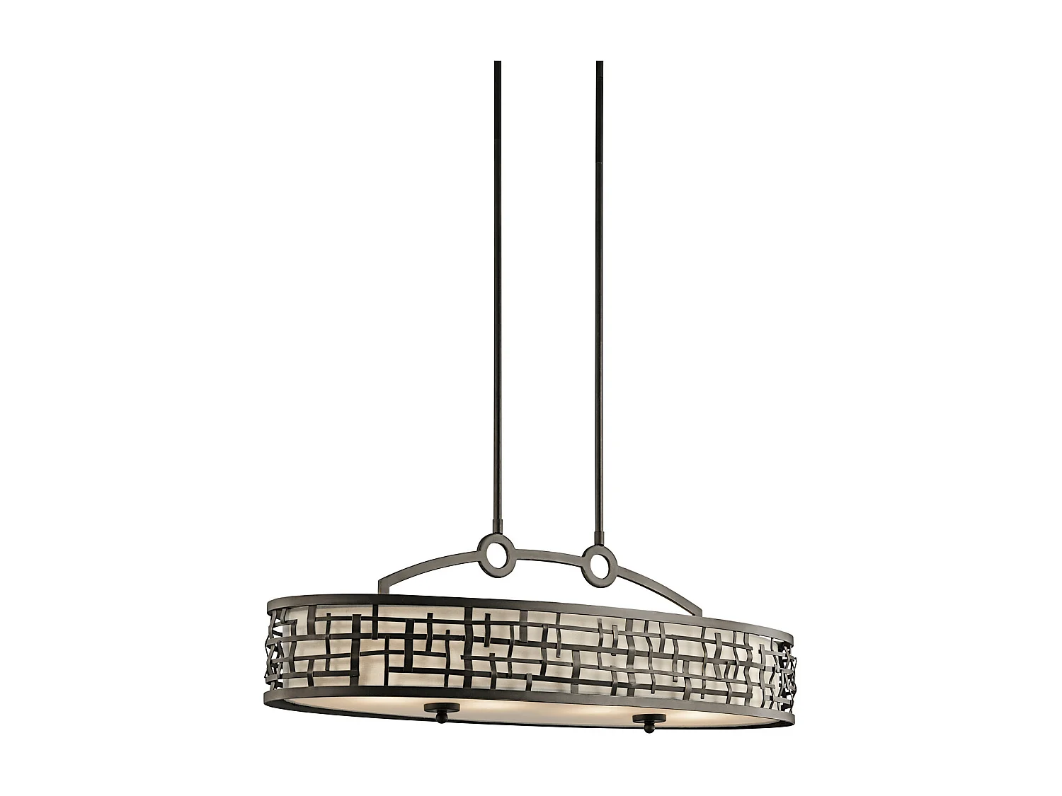 Elstead - Lampadario a 4 luci con barra a isola Lampadario in bronzo antico, E27