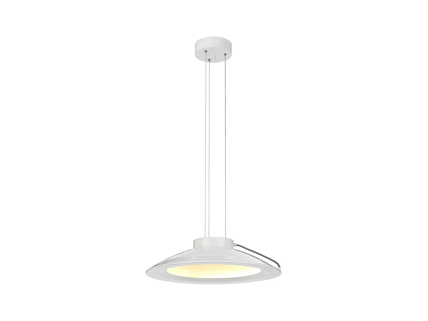 Elstead Europa - LED 1 licht Medium Dome Deckenanhänger Weiß lackiert