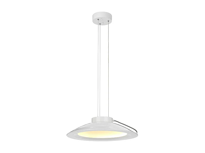 Elstead Europa - LED 1 licht Medium Dome Deckenanhänger Weiß lackiert