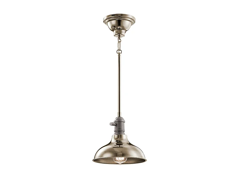 Elstead Cobson - 1 Licht Mini Dome Deckenpendelleuchte Nickel poliert, E27