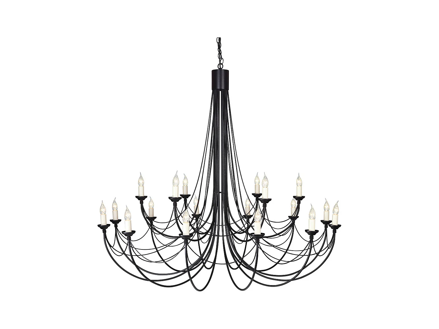 Elstead Carisbrooke Lustre à 18 bougies noir