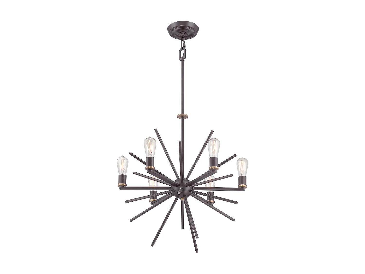 Elstead Carnegie - Lampada a sospensione a 6 luci con finitura bronzo occidentale, attacco E27