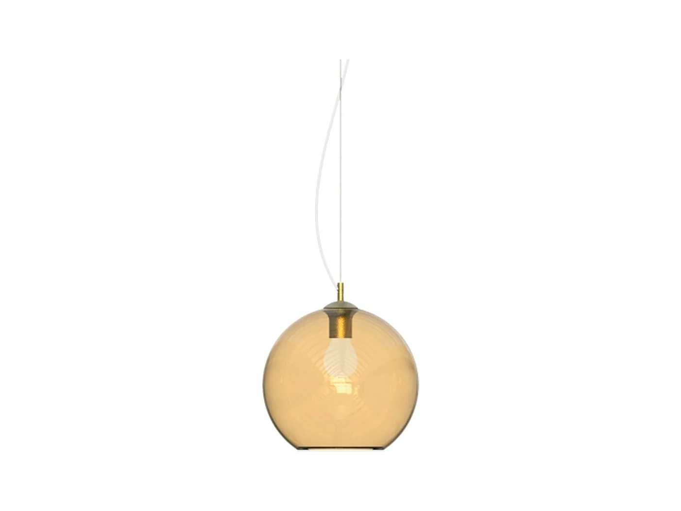 Ideal Lux NEMO 30cm Kuppel-Pendelleuchte, Bernstein