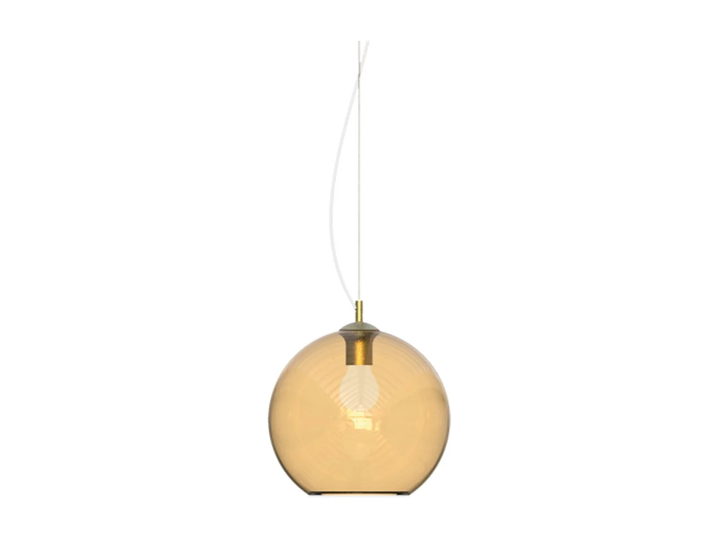 Ideal Lux NEMO 30cm kopuła wisząca lampa sufitowa bursztynowa