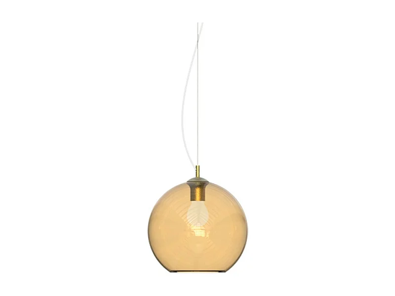 Ideal Lux NEMO Plafonnier suspendu en forme de dôme de 30 cm en ambre