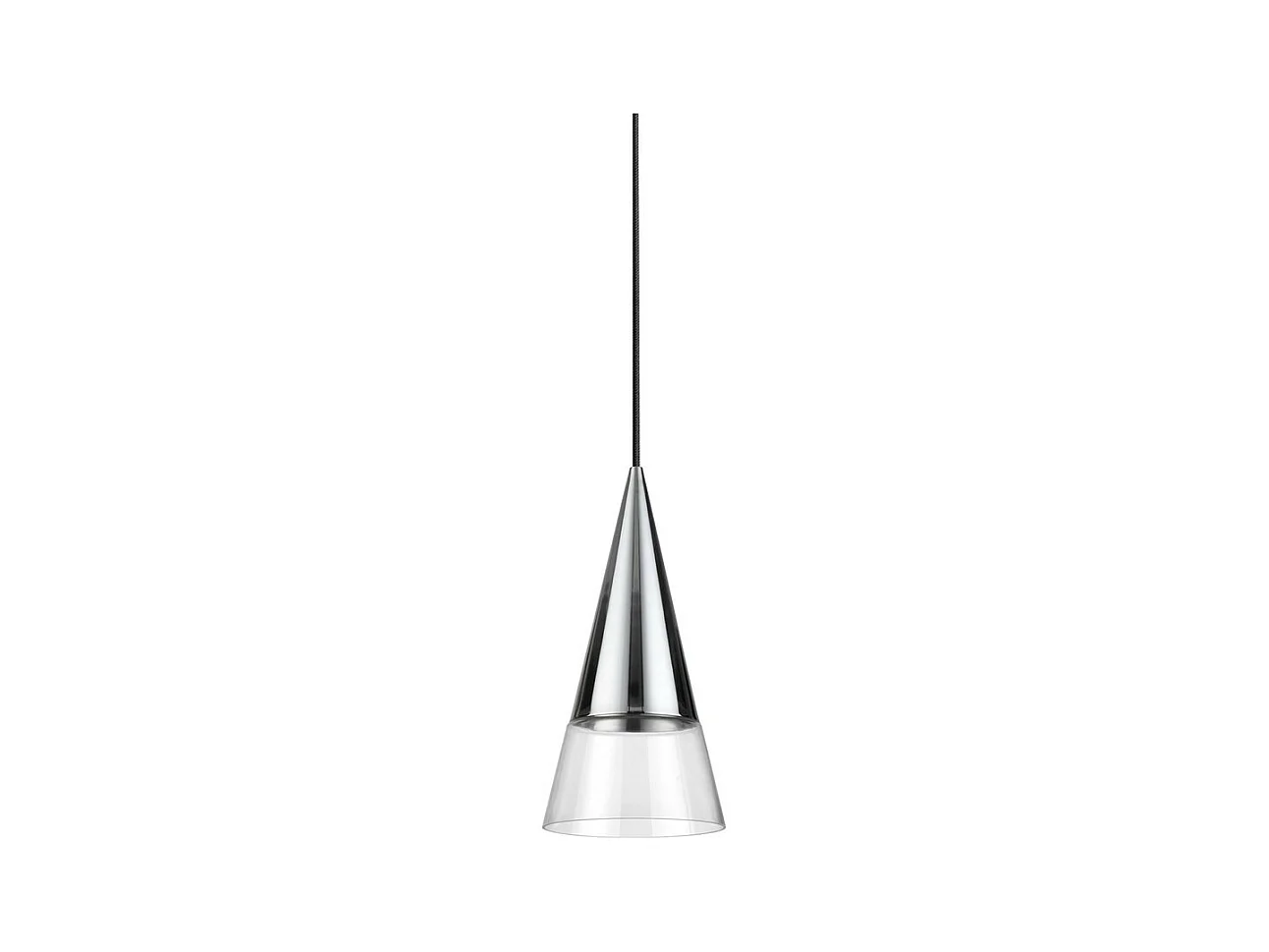 Ideal Lux CONO Kuppel-Pendel-Deckenleuchte Chrom