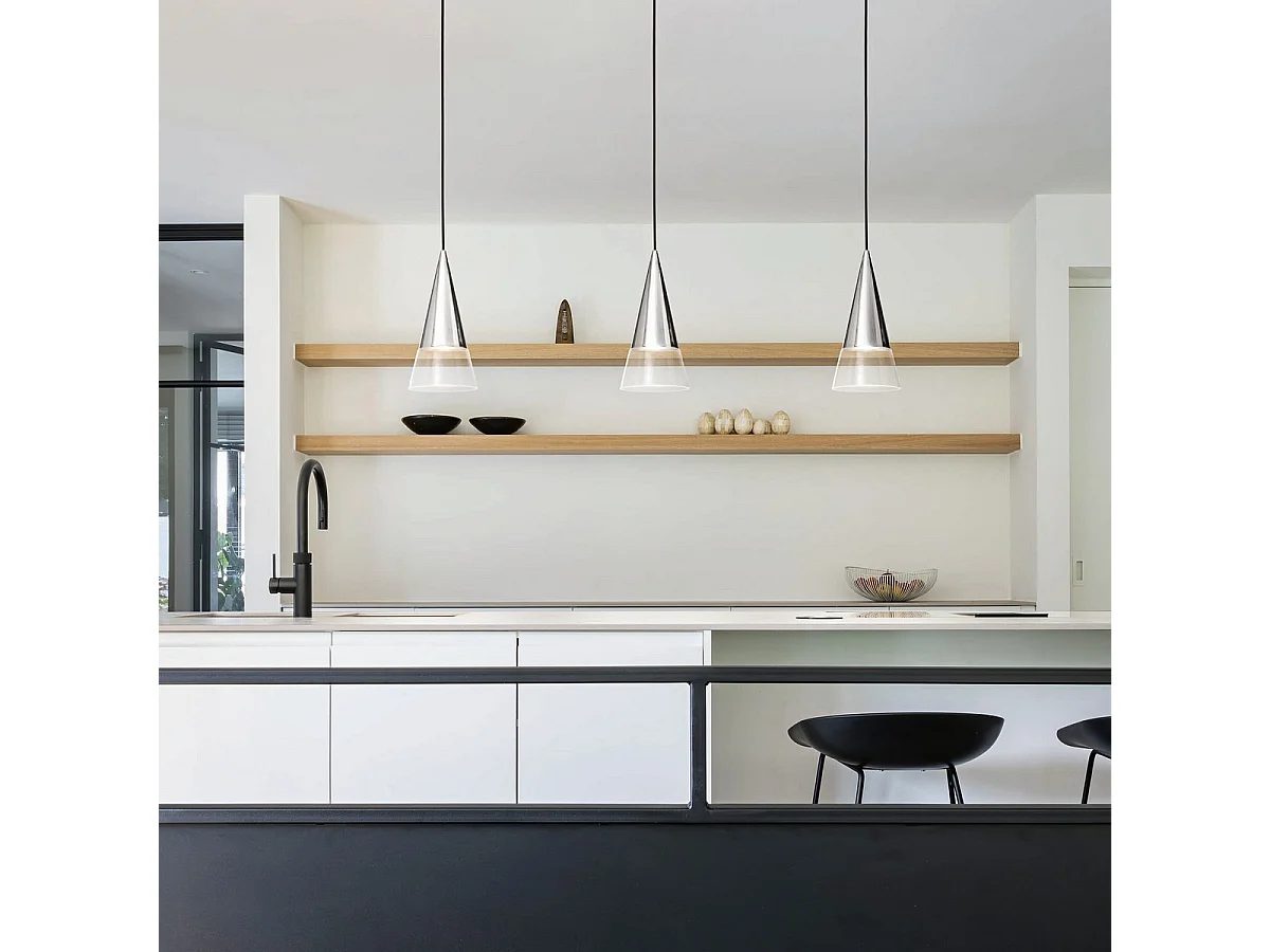 Ideal Lux CONO Kuppel-Pendel-Deckenleuchte Chrom