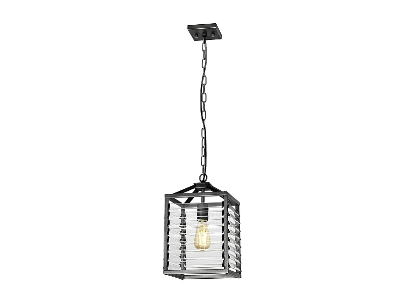 Louvre 1 Pendelleuchte Gunmetal-Lackierung