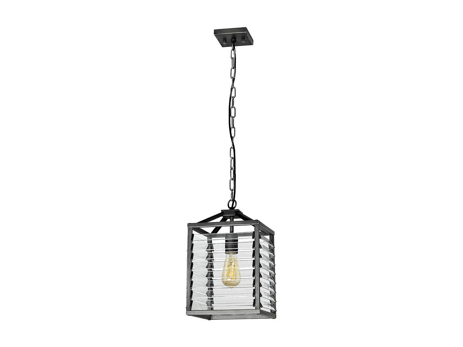 Louvre 1 Pendelleuchte Gunmetal-Lackierung