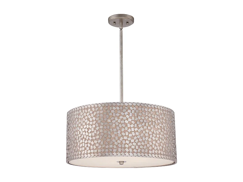 Elstead Confetti - 4 Licht große runde Decke Anhänger Alt Silber, E27