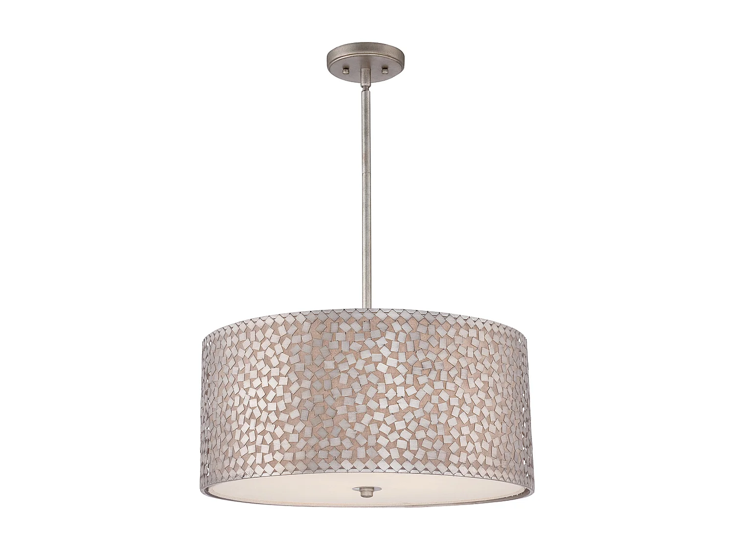 Elstead Confetti 4 Ljus Stort Runt Takhänge Old Silver, E27