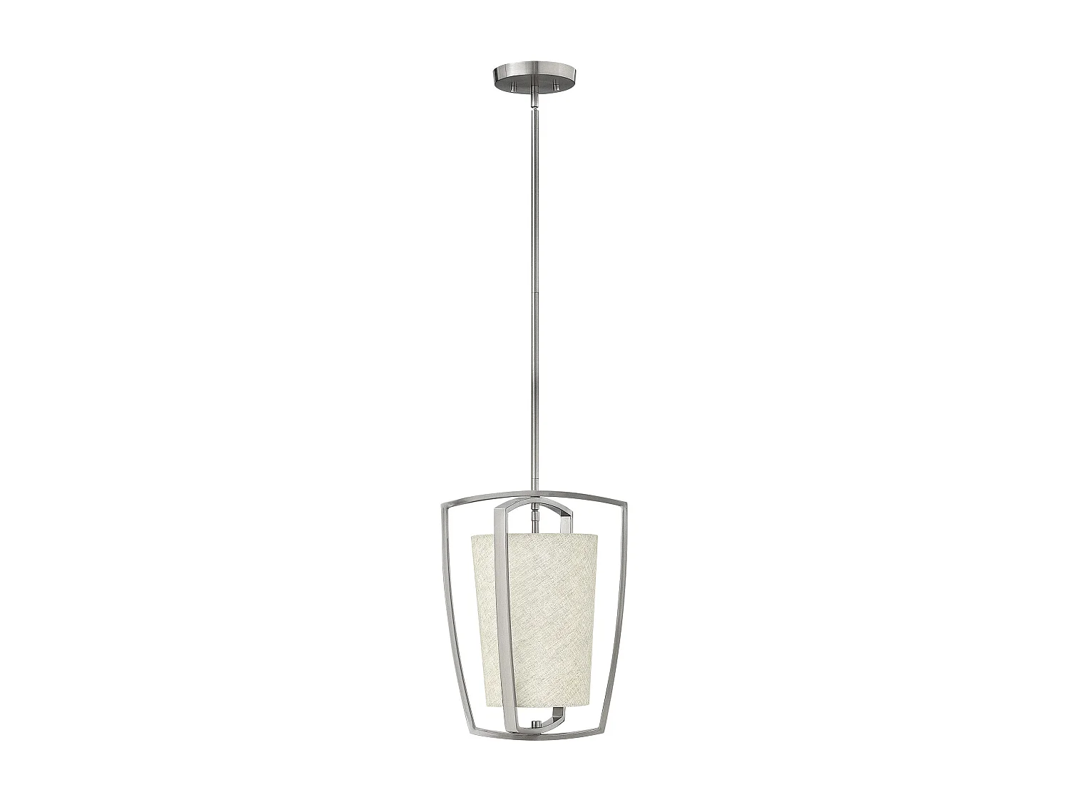 Kleine Pendelleuchte 1x E27 Nickel gebürstet Lampada a sospensione piccola 1x E27 nichel spazzolato