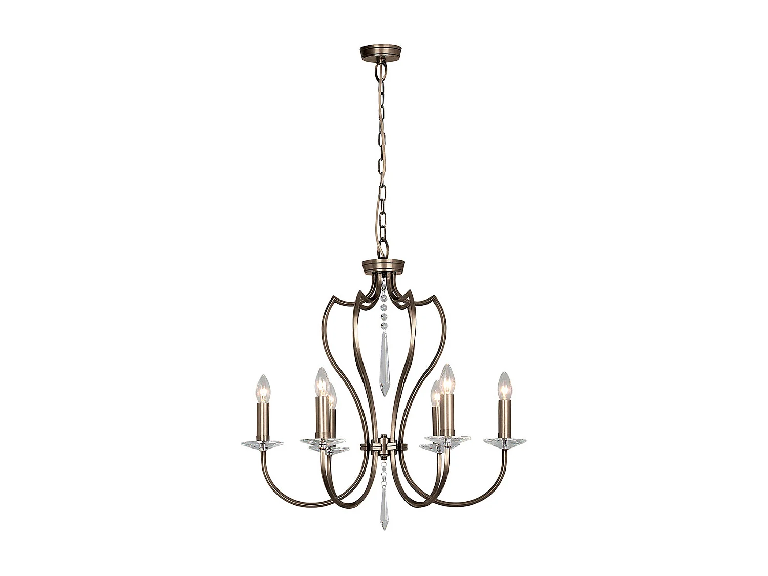 Elstead Pimlico - Lampadario a 6 luci finitura bronzo scuro, attacco E14