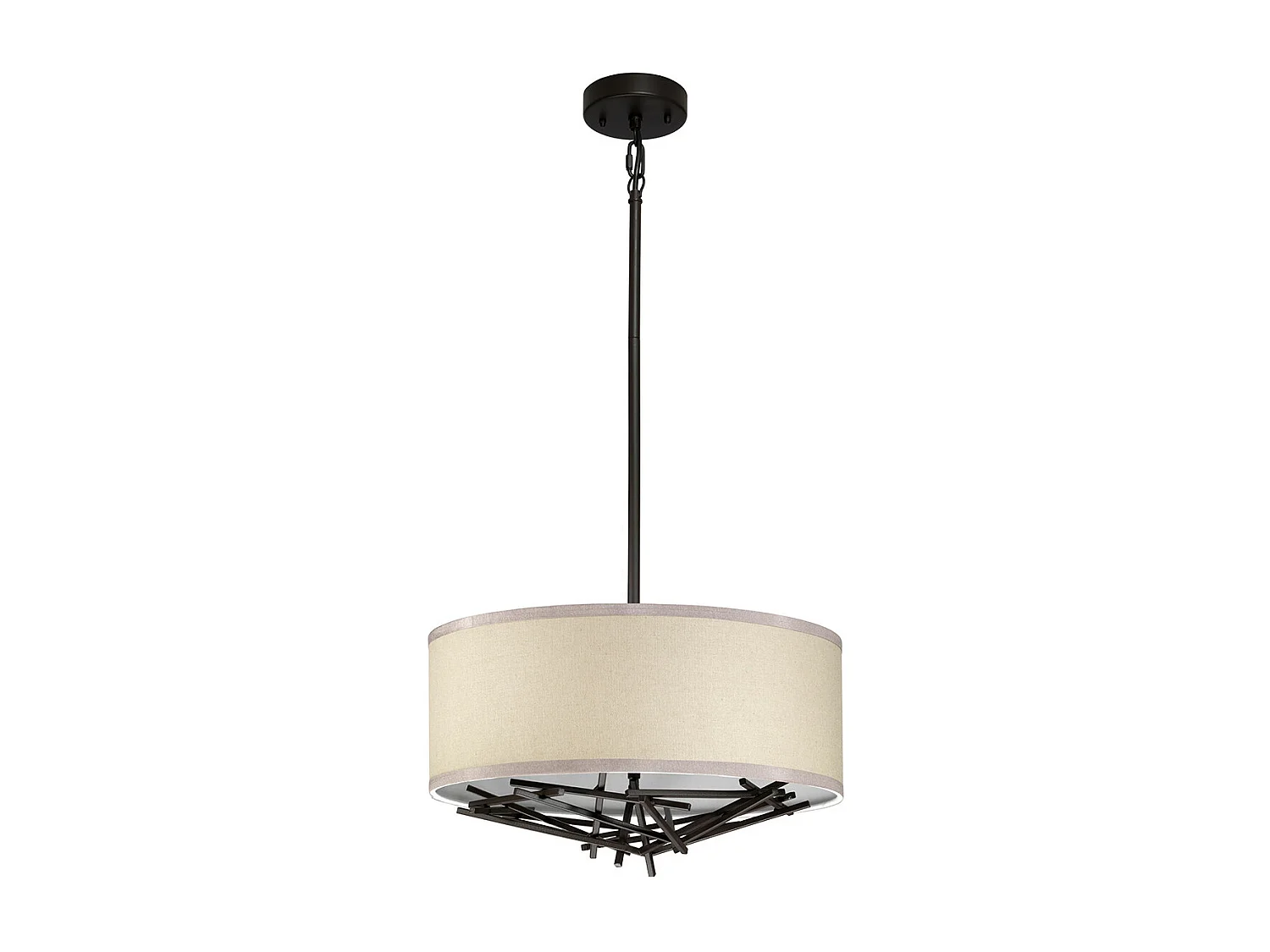 Taiko Pendente 3 Luci Bronzo Antico