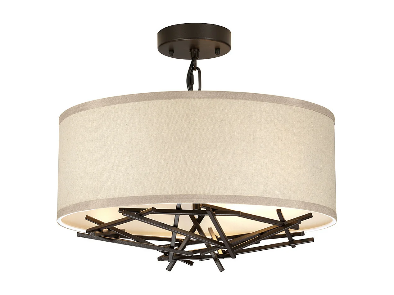 Taiko Pendente 3 Luci Bronzo Antico