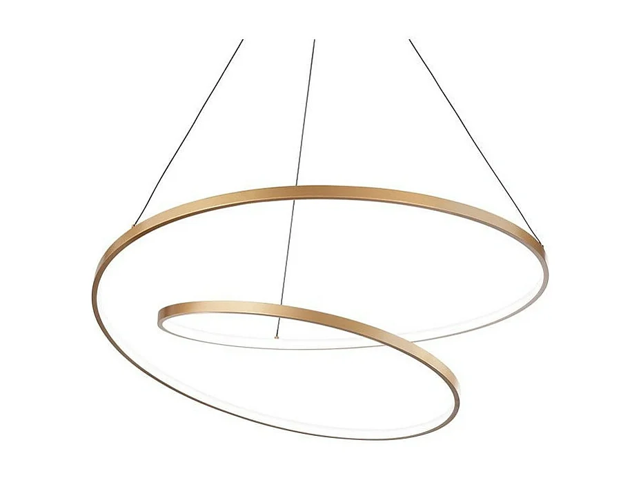 Ideal Lux OZ 60cm Zintegrowana lampa sufitowa LED wisząca Mosiądz 2700K