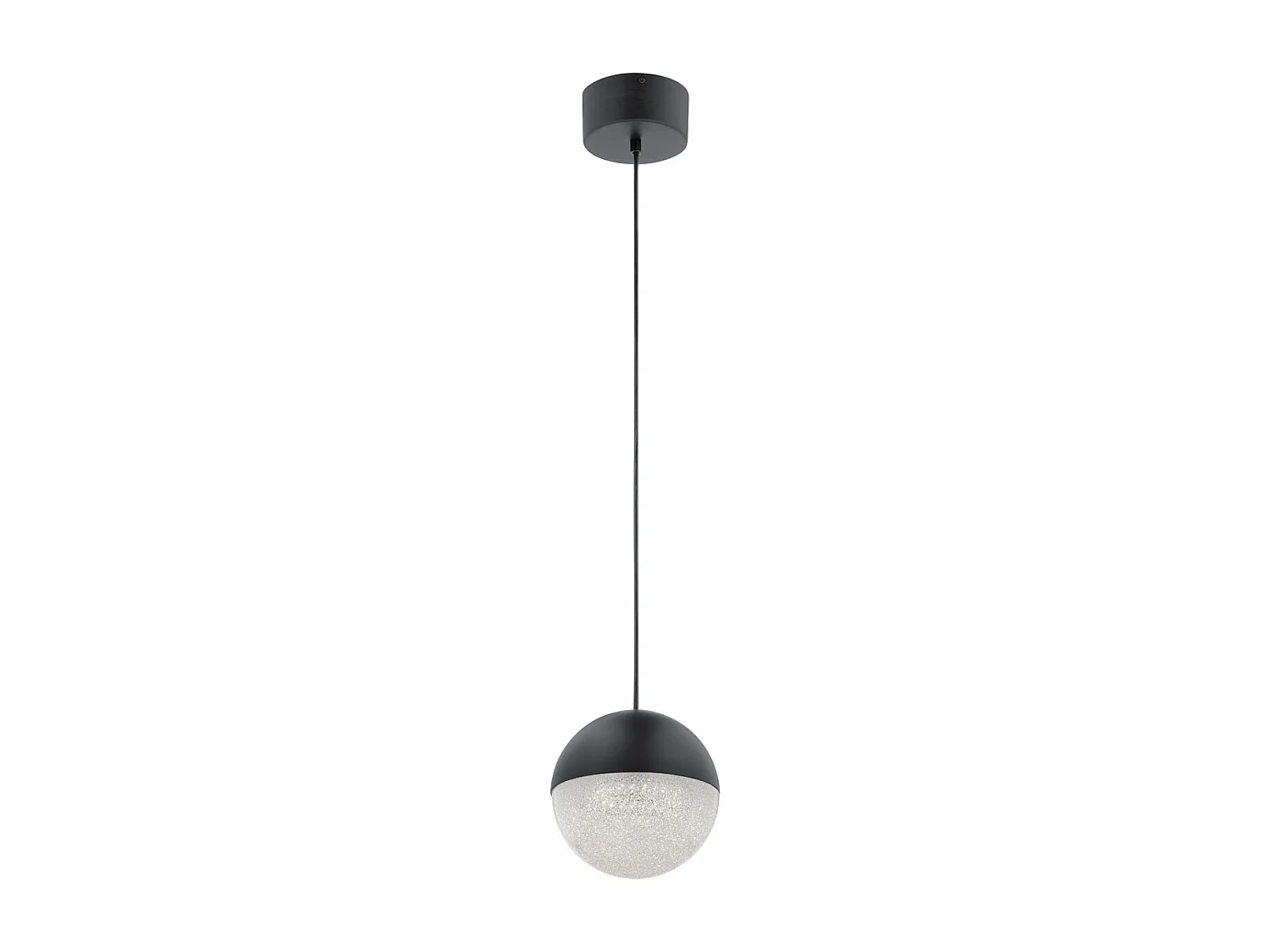 Elstead Kichler Moonlit Plafoniera a sospensione sferica a LED integrata Nero opaco, 3000K