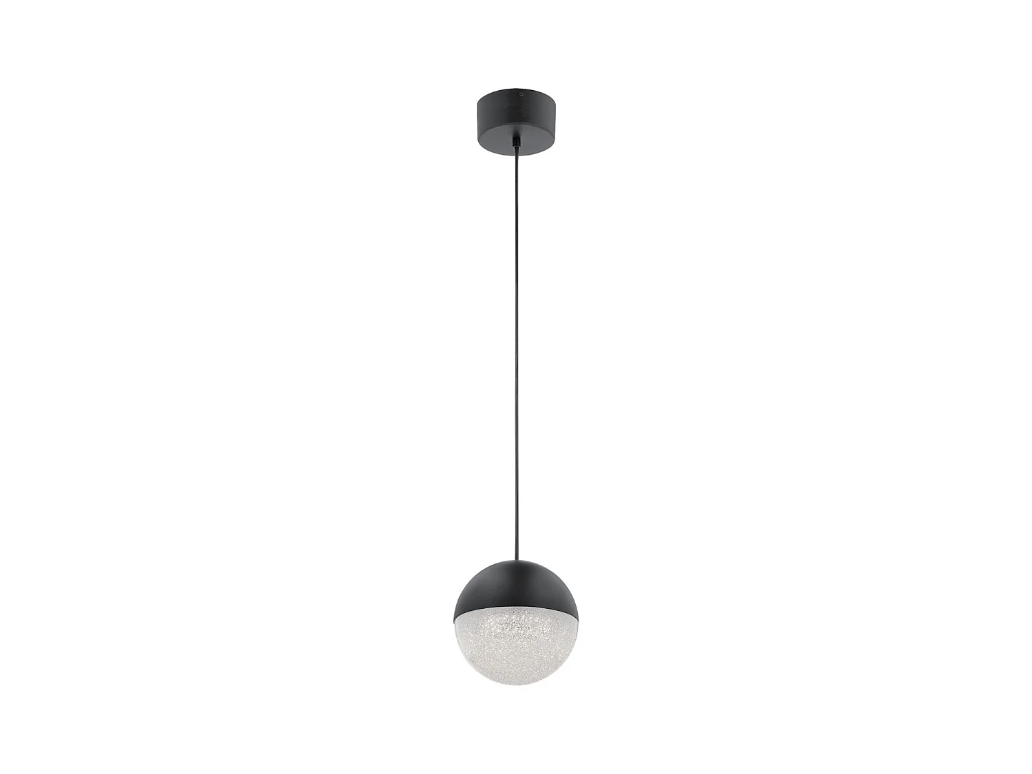 Elstead Kichler Moonlit Plafoniera a sospensione sferica a LED integrata Nero opaco, 3000K