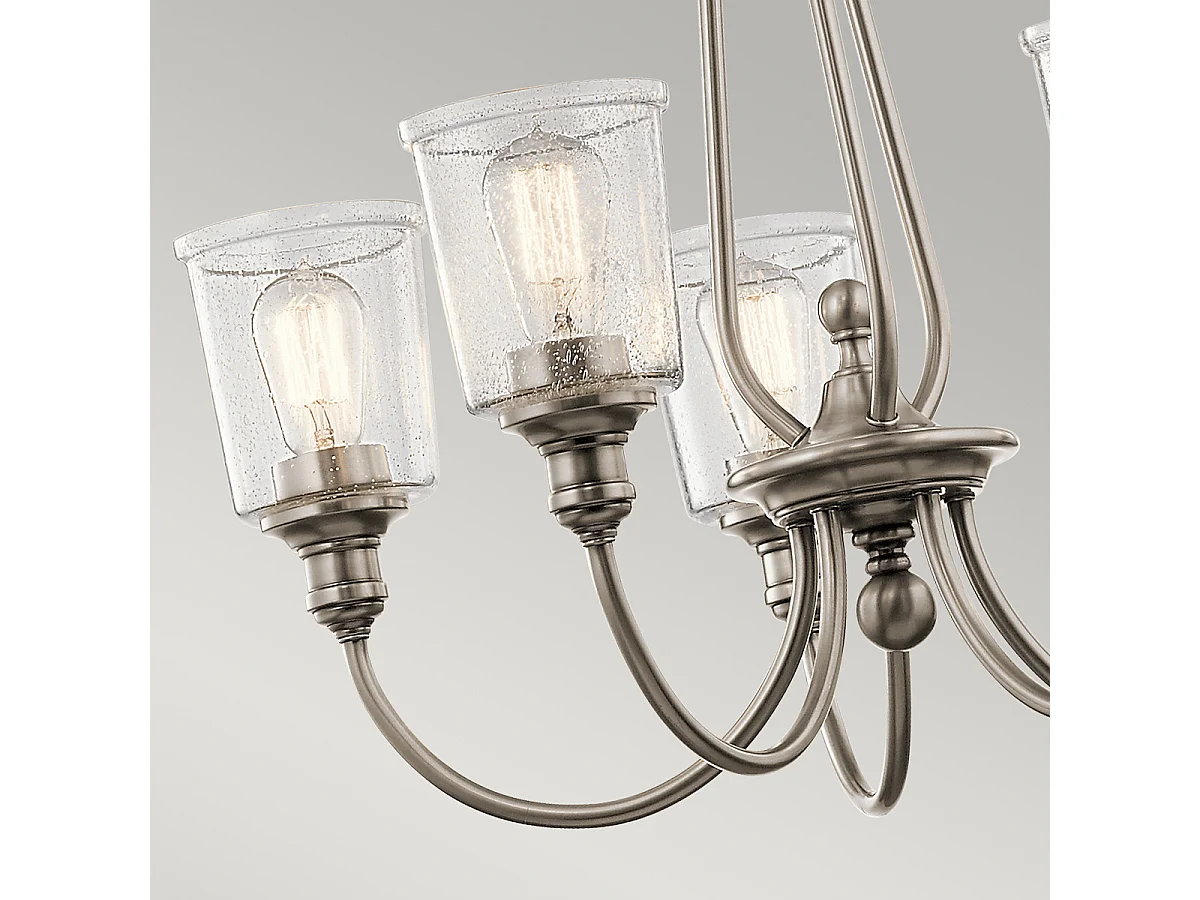 Elstead Waverly 5 ljus ljuskrona, klassisk tenn, E27