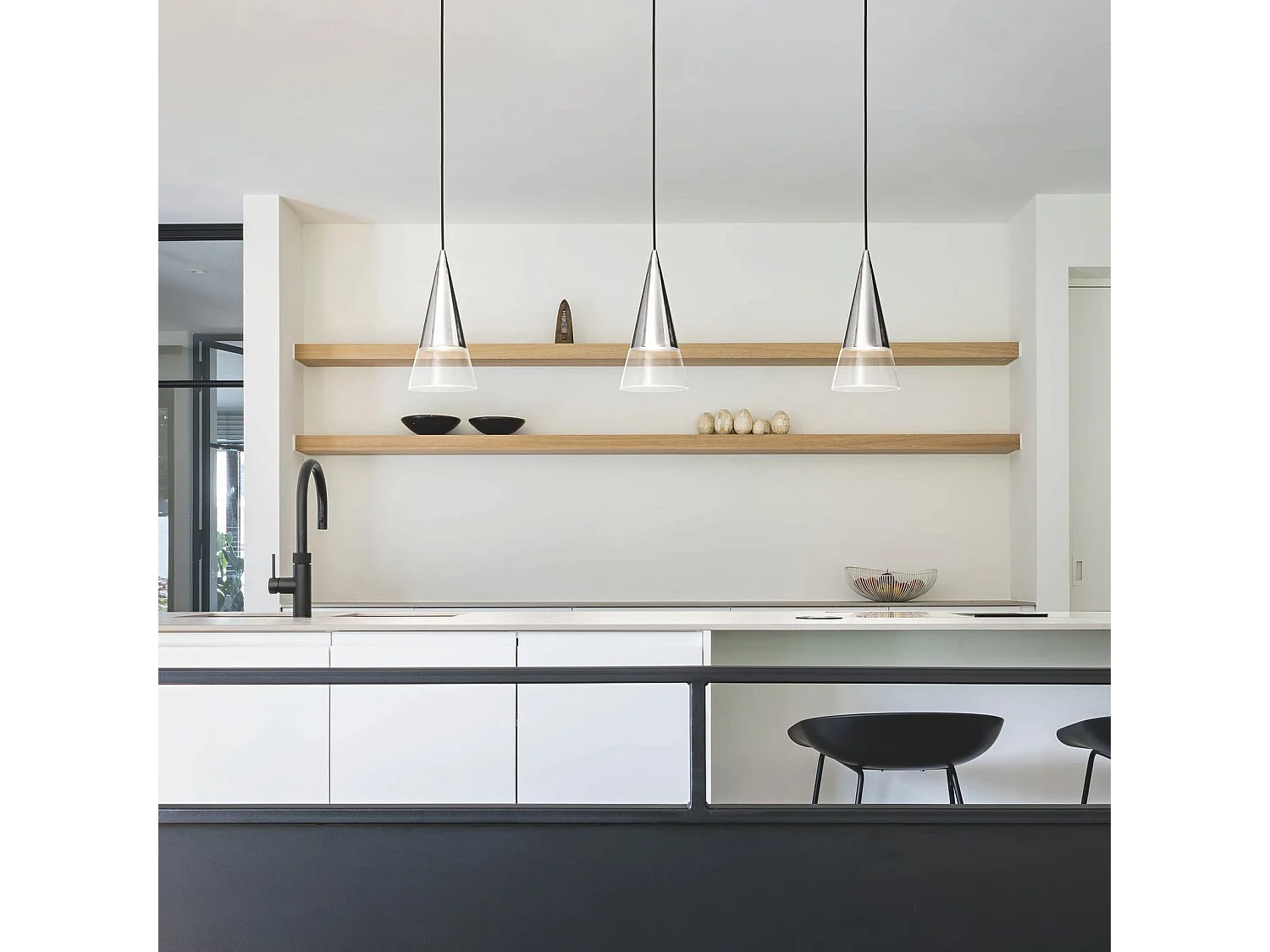 Ideal Lux CONO Wisząca lampa sufitowa Dome Nikiel