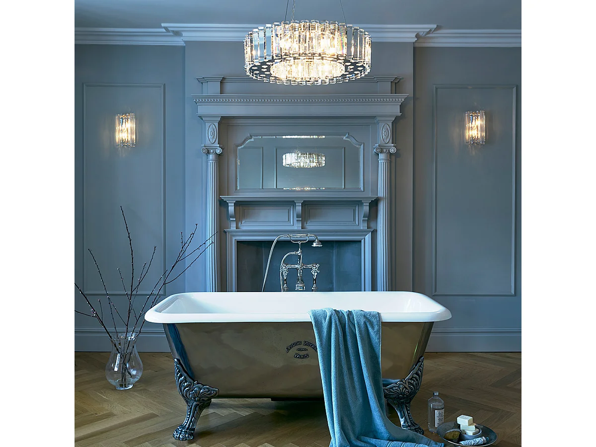 Elstead Crystal Skye - 8 licht Kronleuchter Chrome Finish, G9